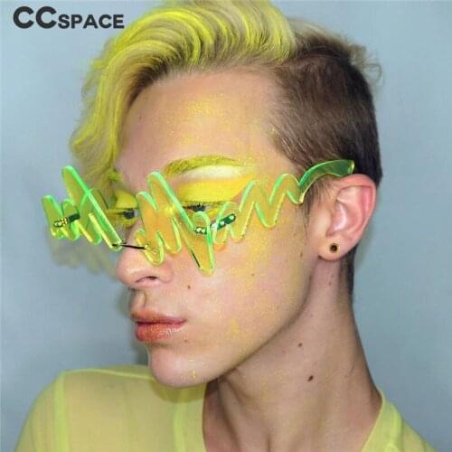 49144 Frameless Wave Sunglasses Party Funny Men Women Fashion Shades UV400 Vintage Glasses