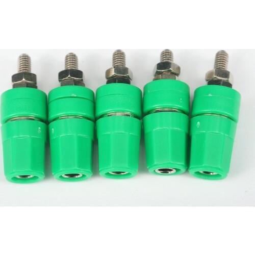 5pcs Green 4mm Banana Binding Post Panel Socket M4 Thread Terminal Jack BS4825