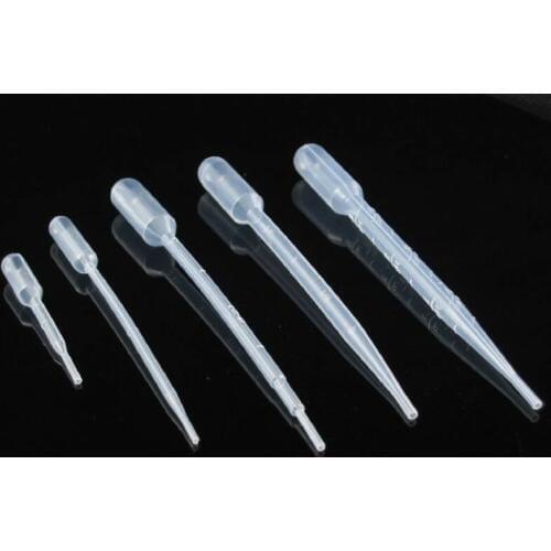 50-100PCS 0.2~5ML Graduated Pipettes Disposable Pasteur Plastic Eye Dropper