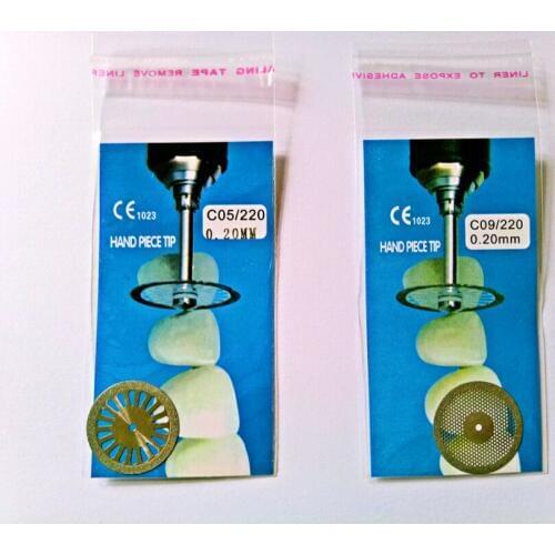10pcs Dental Lab Diamond Disc for Dental Cutting Plaster Disc Wheel model C05 C09 jewelry buffing Utral Thin size 22mm x 0.20mm