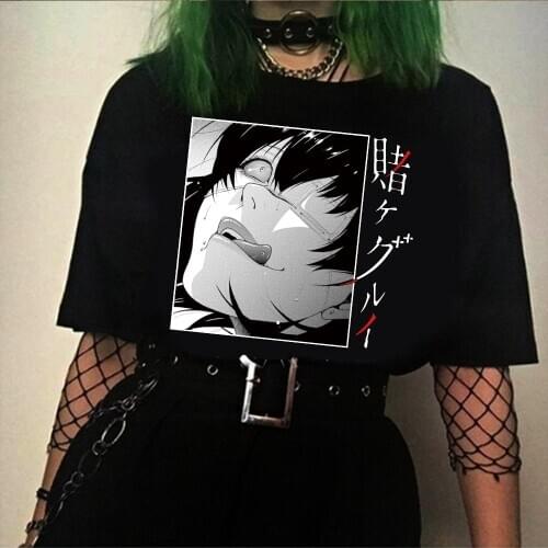 Anime Kakegurui Shirt Japanese Harajuku Tops Midari Ikishima Kawaii Streetswear Tee T Shirt Tops
