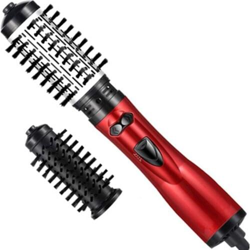 Automatic Rotary Round 2 in 1 Hair Spin Brush Hair Dryer Brush Curling Straight Wavy Irons Comb Nozzel Wet Dry Speed Adjustable