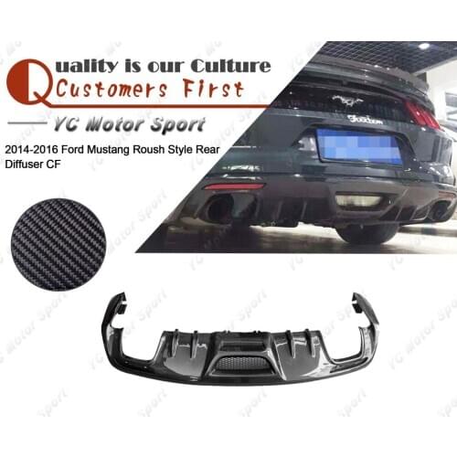 Car Accessories Carbon Fiber Roush Style Rear Bumper Diffuser Fit For 2014-2016 Mustang Rear Diffuser Lip Car-styling