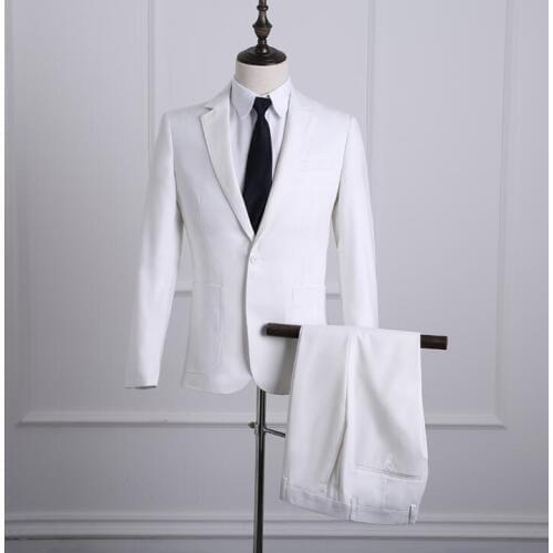 White clothes mens suits set designs masculino homme terno stage costumes for singers jacket men blazer dance star style dress
