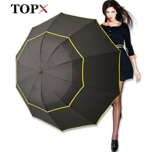 130cm Big Top Quality Umbrella Men Rain Woman Windproof Large Paraguas Male Women Sun 3 Floding Big Umbrella Outdoor Parapluie