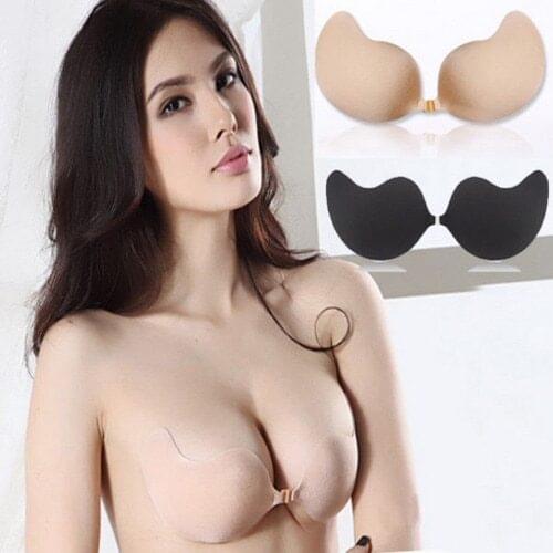 Sexy BH Seamless Push Up Bra Silicone Lace Bralette Plus Size Bra Half Cup Invisible Backless Strapless Bras For Women Underwear