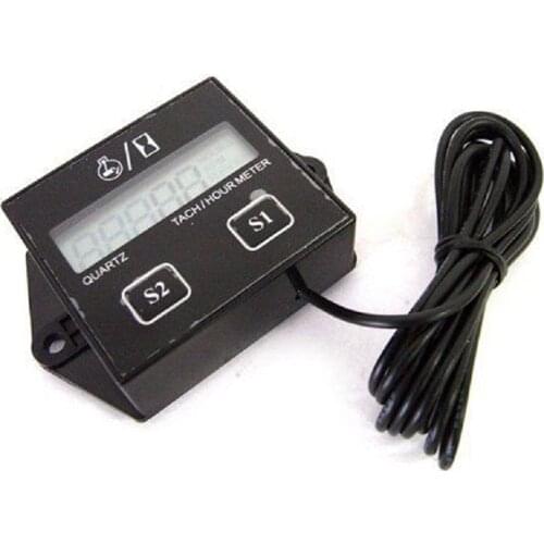 Digital Engine Tach Hour Meter Tachometer Gauge Engine Inductive LCD Display For Motorcycle Motor Marine Chainsaw Pit Bike Boat