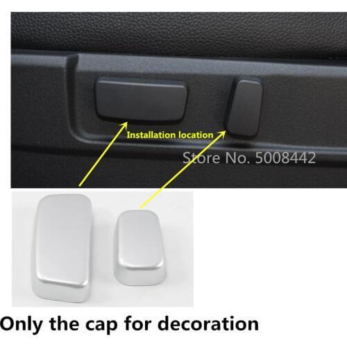 For Mitsubishi Outlander 2016 2017 2018 2019 2020 Car Cover ABS Matte Seat Adjustment Knob Button Switch Trim Hoods Part 2pcs