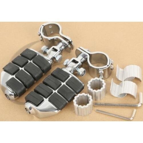 Chrome Foot Rests FootPegs For Harley YAMAHA Roadstar xv1700 Honda GoldWing GL1500 GL1100 GL1200 25mm 30mm 35mm Motorcycle