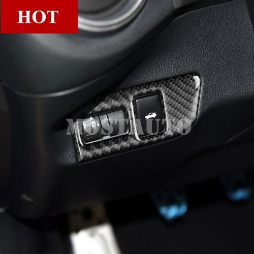 For Subaru BRZ Carbon Fiber Console Rear Trunk Switch Button Cover 2012-2018 1pcs Car Accessories Interior Car Decor Car Trim