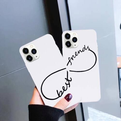 JAMULAR Best Friend Buddy Soft Shell Case for iPhone X XR XS 11 Pro MAX 7 8 6 6S Plus 9 SE2020 Silicone Matte Phone Back Cover