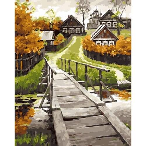 Frameless picture oil painting by numbers wall decor diy painting on canvas for home decor 4050 a way