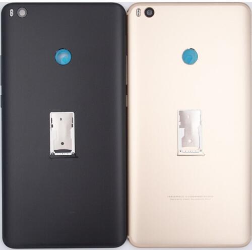 BaanSam New Battery Door Back Cover SIM Card Tray Housing Case For Xiaomi Mi Max 2 (6.44 Inch) With Power Volume Buttons