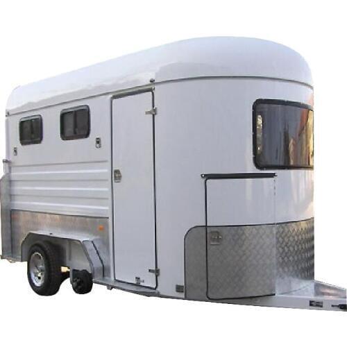 Galvanized 2 horses deluxe angle load horse trailer floats