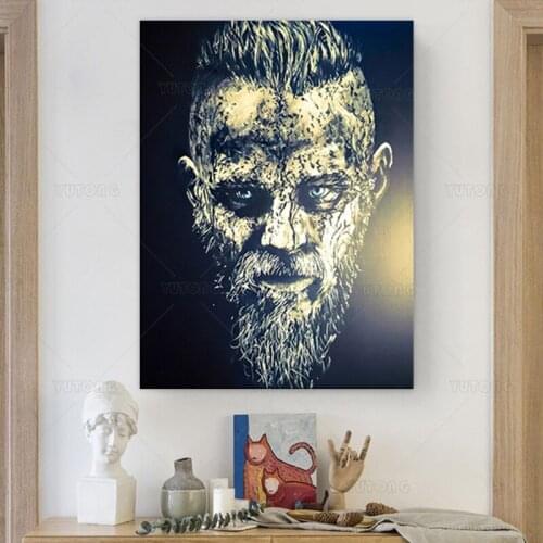 King Ragnar Lothbrok Posters and Prints for Living Room Big Large Size Paintings On Wall Loft Frameless Pictures for Home Design