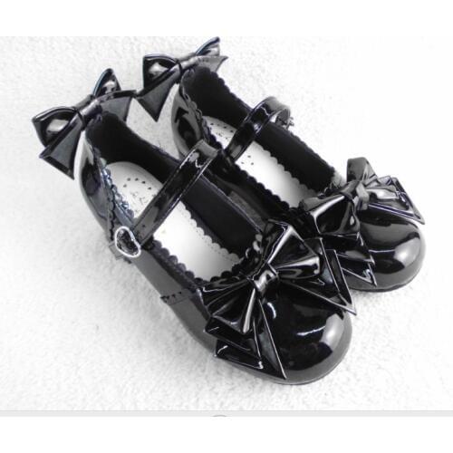 Princess sweet lolita Japanese design / special shaped shoes custom Lolita butterfly knot with a custom made an124 mirror