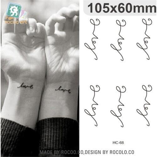 Simple waterproof temporary tattoos for boy women 3d love character design tattoo sticker Free Shipping HC1068