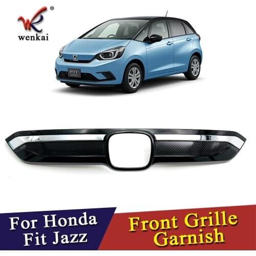For Honda Fit Jazz GR 2020 2021 Front Grill Grille Trim Cvoer Car Accessories