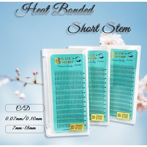 Big eyes secret Lashes Short-Stem Premade-Volume-Fans Lash-Extension makeup-tools Russian-Volume-Lashes Eyelash-Extension