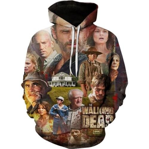 The Walking Dead Men Women Hoodies Casual Hip Hop Streetwear Long Sleeves Sweatshirts Boys Girls AutumnTops Coats