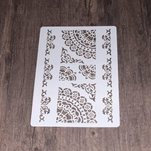 2pc 21*29.7cm Lace Stencil Decor DIY Walls Layering Painting Template Printing Inkjet Scrapbooking Coloring Embossing Reusable