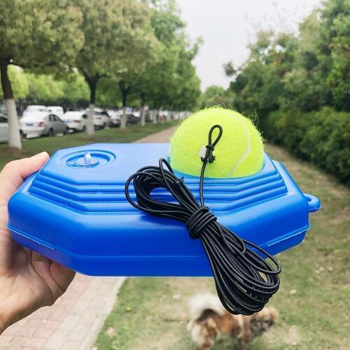 Tennis trainer partner sparring device heavy duty tennis training aids tool with elastic rope ball practice self-duty rebound