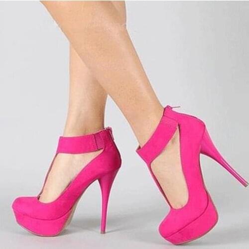 High Heels Waterproof womens shoes Party Wedding Shoes flock zippers 12.5cm high-heeled shoes,round toe pumps