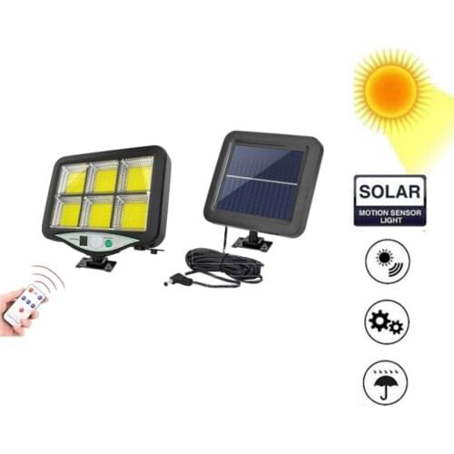 Seperable 120 LED Solar Light Outdoor Solar powered Lamp PIR Motion Sensor Street wall porch Path Sunlight for Garden garage yar