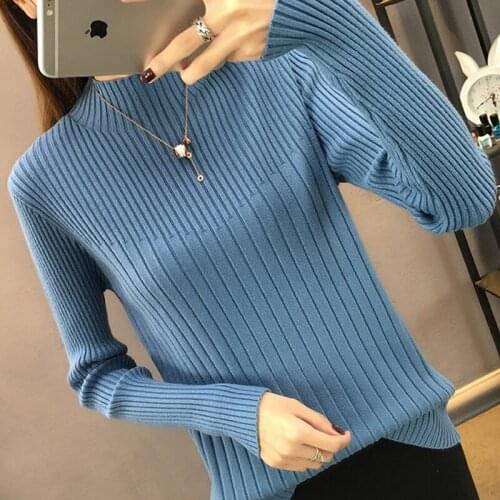 Sweaters For Women 2021 Woman Sweaters Autumn Long Sleeve Turtleneck Knitted Sweater Women Pullover Winter Clothes Women D700