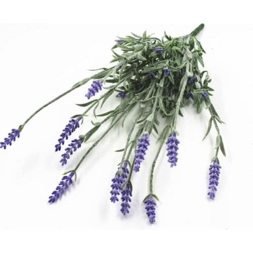 1pc 12 heads Lavender Artificial Flowers Grain Decorative Simulation of Aquatic Plants Home Wedding Party Supplies DIY Vase Deco