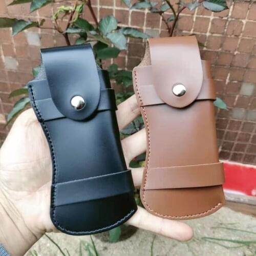 10piece Brown/black Sheath for Folding Knife Sheath Holster Real Leather Knife Case The First Floor Leather Knife Scabbard