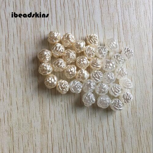 12mm 850pcs/lot Acrylic Imitation pearl rose Beads for Jewelry DIY #6946 (Design as shown)