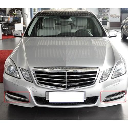 2Pcs Front Daytime Running Light DRL Frame Bumper Stripe Chrome 212-885-1674 Fit for Mercedes E-Class W212 2009 2010 2011 2012