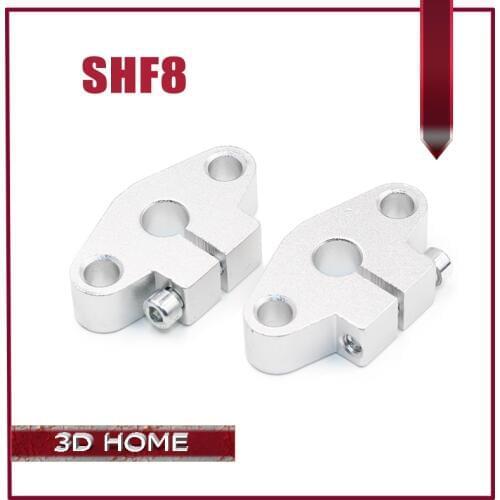 4pcs SHF8 horizontal linear shaft support,8mm Linear Rail Shaft Support XYZ Table CNC SHF Series Rail Shaft for 3D printer