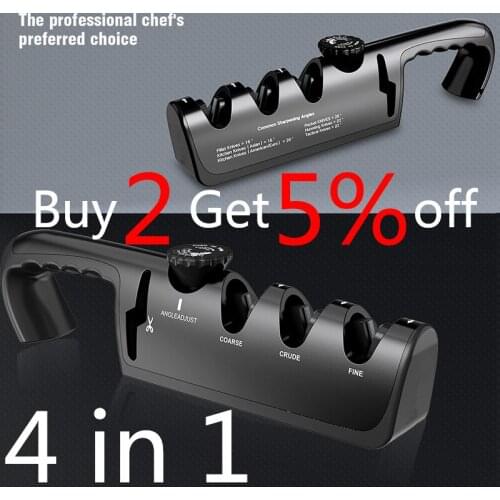 4 in 1 Adjustable angle sharpener new sharpener household sharpener Quick sharpening Kitchen knife sharpening system hot sale
