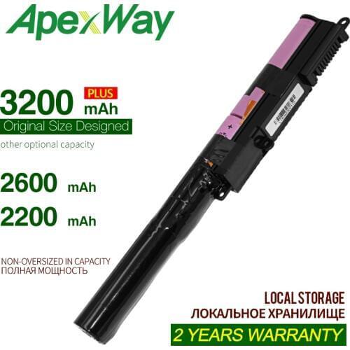 ApexWay 11.1V3C 2600mAh Laptop Battery A31N1519 For ASUS F540SC X540LJ F540UP7200 X540S R540L X540SA R540LA X540SC R540LJ 3CELLS