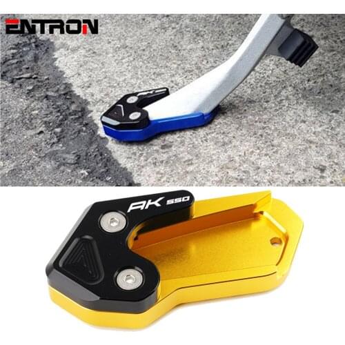 Motorcycle CNC Accessories For KYMCO AK550 2017-2019 High quality Kickstand Side Stand Plate Enlarge Extension Kick stand Pad