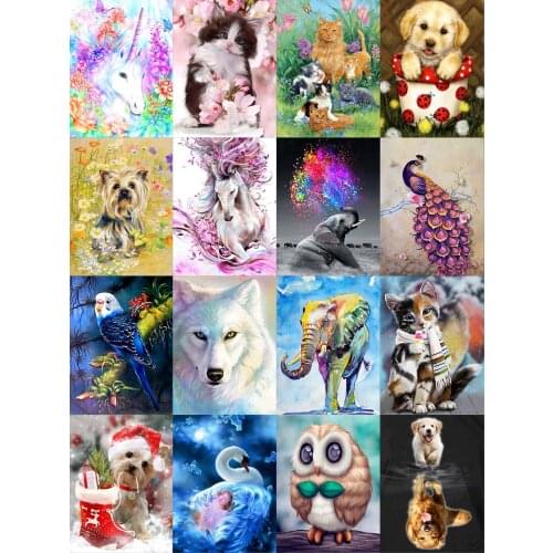 5d Diamond Painting Diy Cartoon Animal Unicorn Imitation Cross Stitch Set Mosaic Crafts Customizable Home Decoration