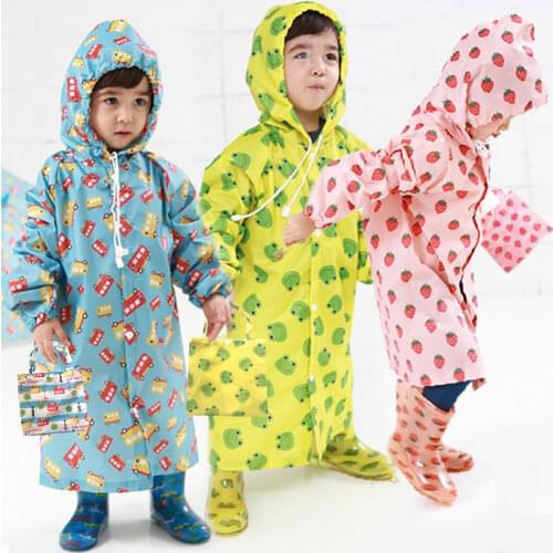 Kids Raincoat Cute Capa De Chuva Infantil Waterproof Japan Children Rain coat Cover Poncho Rainwear Hooded jaqueta Impermeable