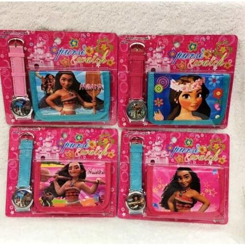 Unicorn Moana Princess Cartoon Kids For Wristwatch Wallet Coin Purse Kids Gifts Purses Mini Small Money Canvas Bag Handbag Girl
