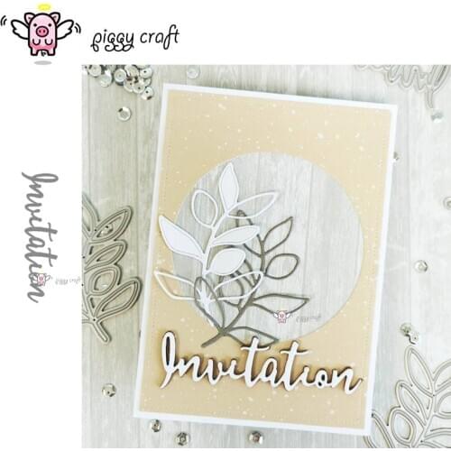 Piggy Craft metal cutting dies cut die mold Invitation letters Scrapbook paper craft knife mould blade punch stencils dies