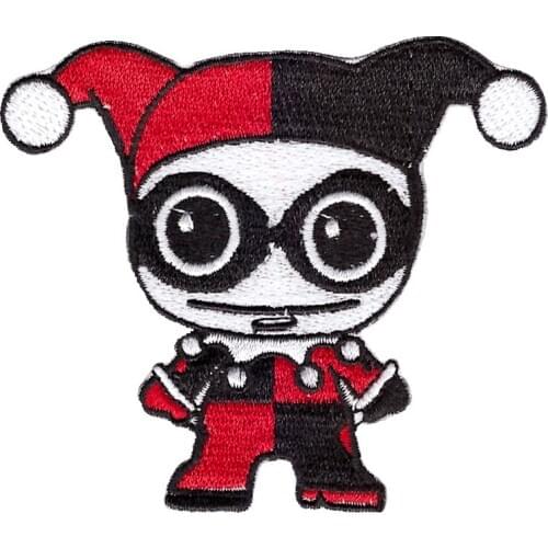 Lovely Clown embroidery patch Cute Custom Quinn baby comics joker iron on patches for clothing applique