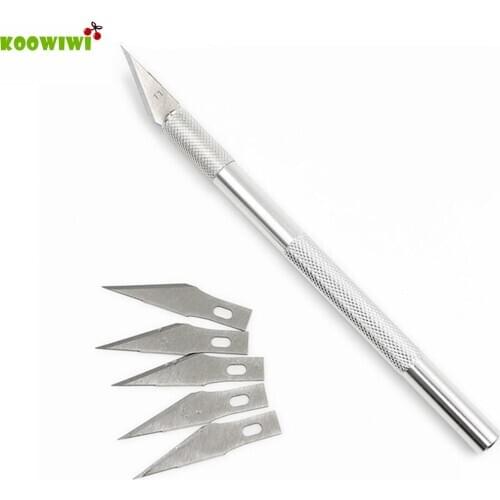 Metal Scalpel Knife Tools Kit Cutter Engraving Craft knives + 6 pcs Blade Mobile Phone Laptop PCB DIY Repair Hand Tools 3B1005