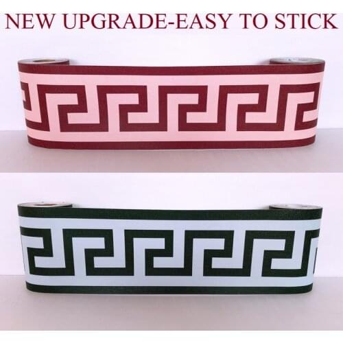 Wall Sticker PVC Self-Adhesive Waterproof Removable Flowers Wallpaper Border Kitchen Bathroom Kicking Line Home Decor Sticker