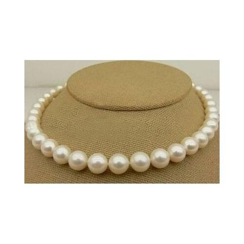 NEW 10-11MM AKOYA SOUTH SEA WHITE PEARL NECKLACE>Selling jewerly free shipping
