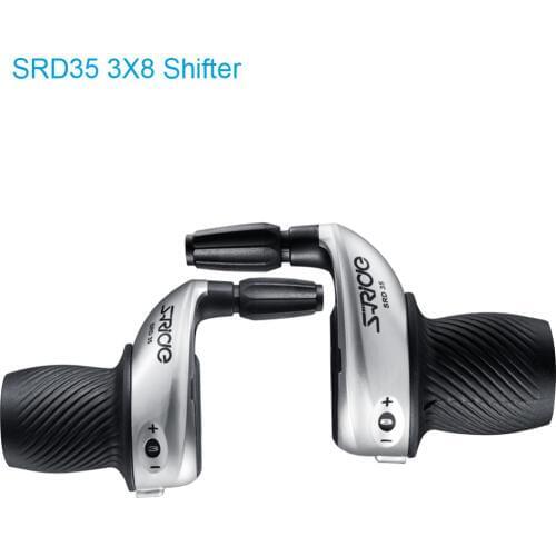 S-Ride MTB Bike 3x8 Speed Twist Shifter Left & Right Twist Grip Gear Shifters Derailleur Compatible for Shimano SL-RS25