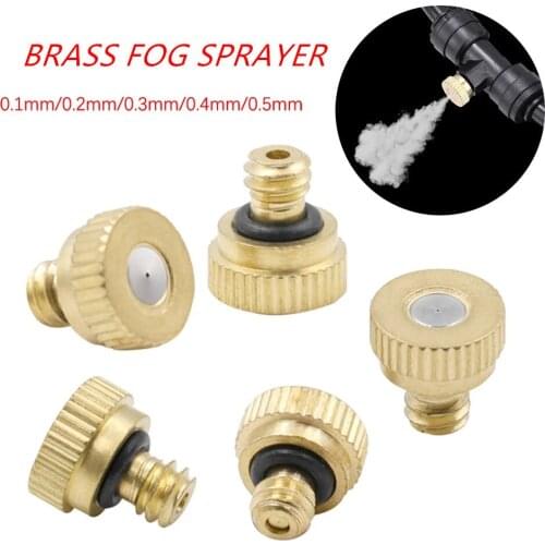 10PCS Atomizing Nozzle 3/16" Fog Spray Cooling Water System Accessories Garden Nebulizer Misting Sprayer 0.1/0.2/0.3/0.4/0.5mm
