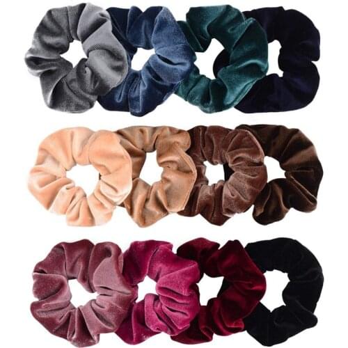 33Colors Korea Velvet Hair Scrunchie Elastic Hair Bands Solid Color Headbands Women Girls Ponytail Holder hair accessories Gift