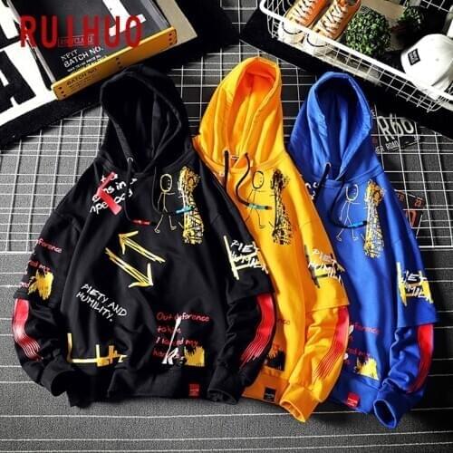 Модные мужские толстовки RUIHUO China At AliExpress