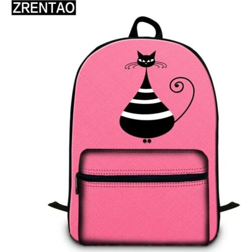 ZRENTAO cartoon teen school backpack cotton backpack mochila feminina laptop bags travel rucksack bags for teenage girls women